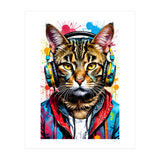 Cat In Headphones music (Print Only) thumbnail