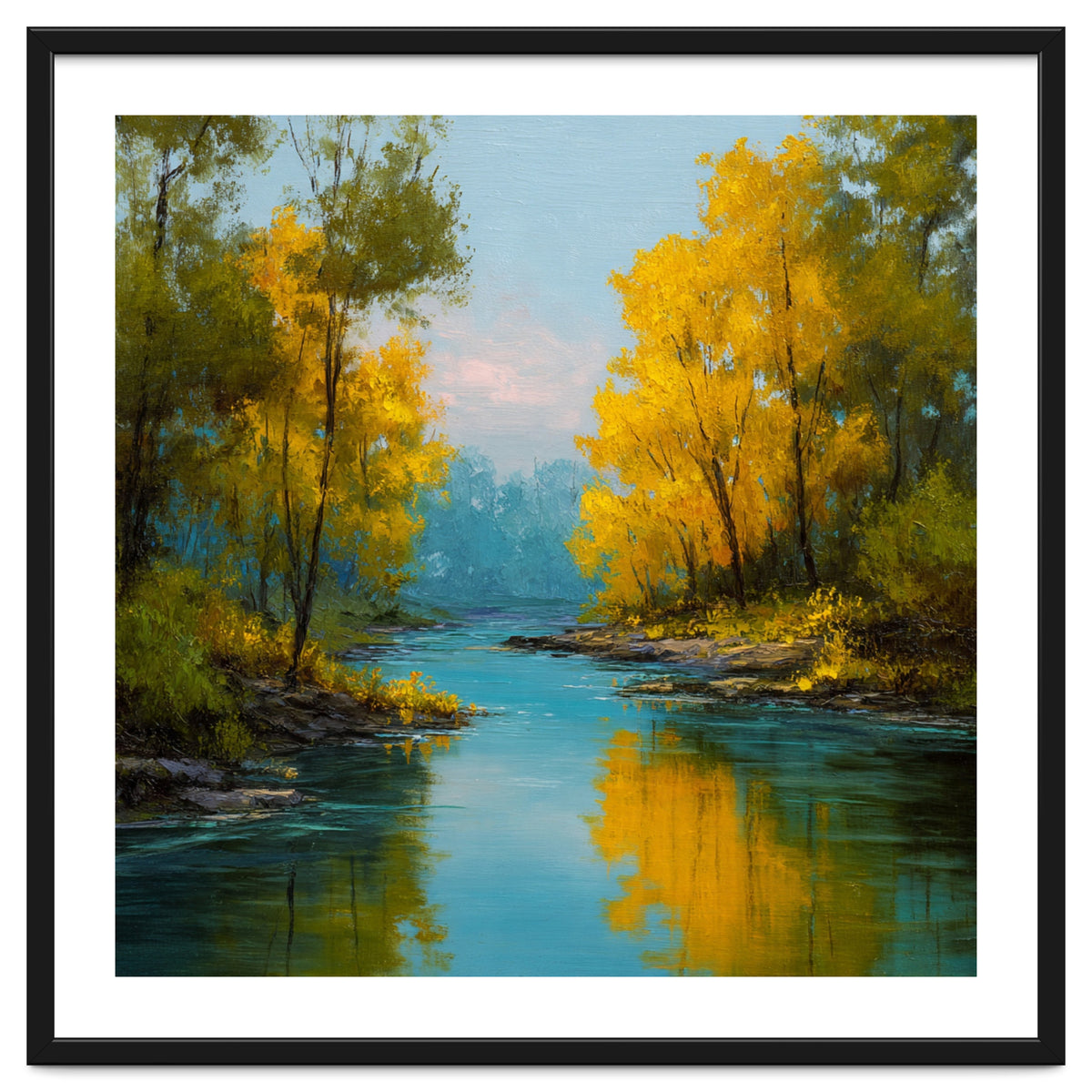 Serene Autumn River Landscape