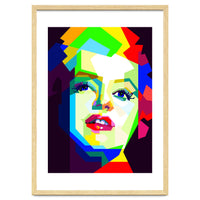 Marilyn Monroe Colorful Illustration Pop Art WPAP