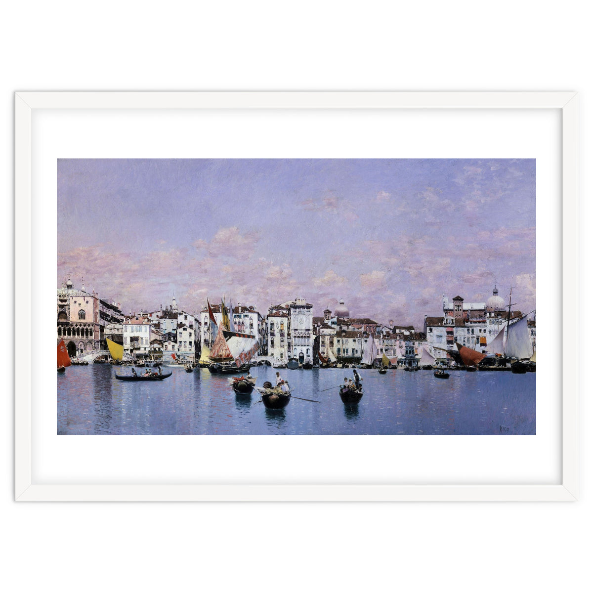 'La riva degli Schiavoni en Venecia', 1873, Oil on canvas, 42 cm x 72 cm.