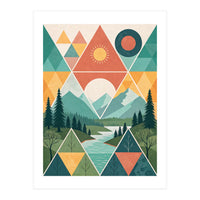 Geometric Convergence: A Mosaic of the Alpine Wilderness (Print Only)