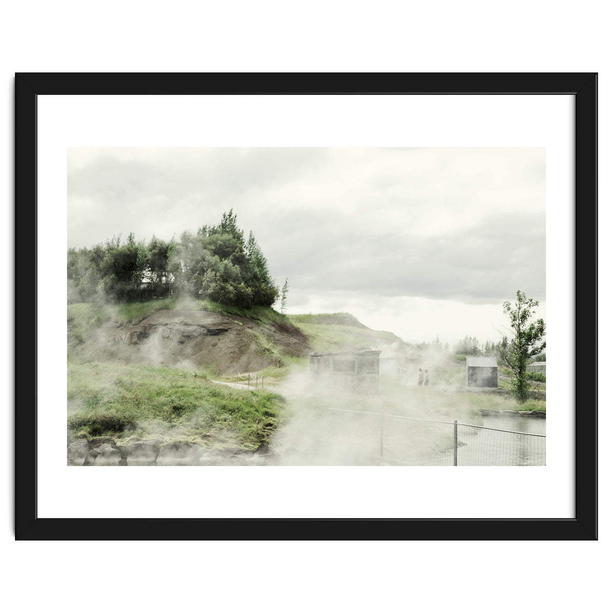 A natural hot spring landscape where steam rises - Iceland