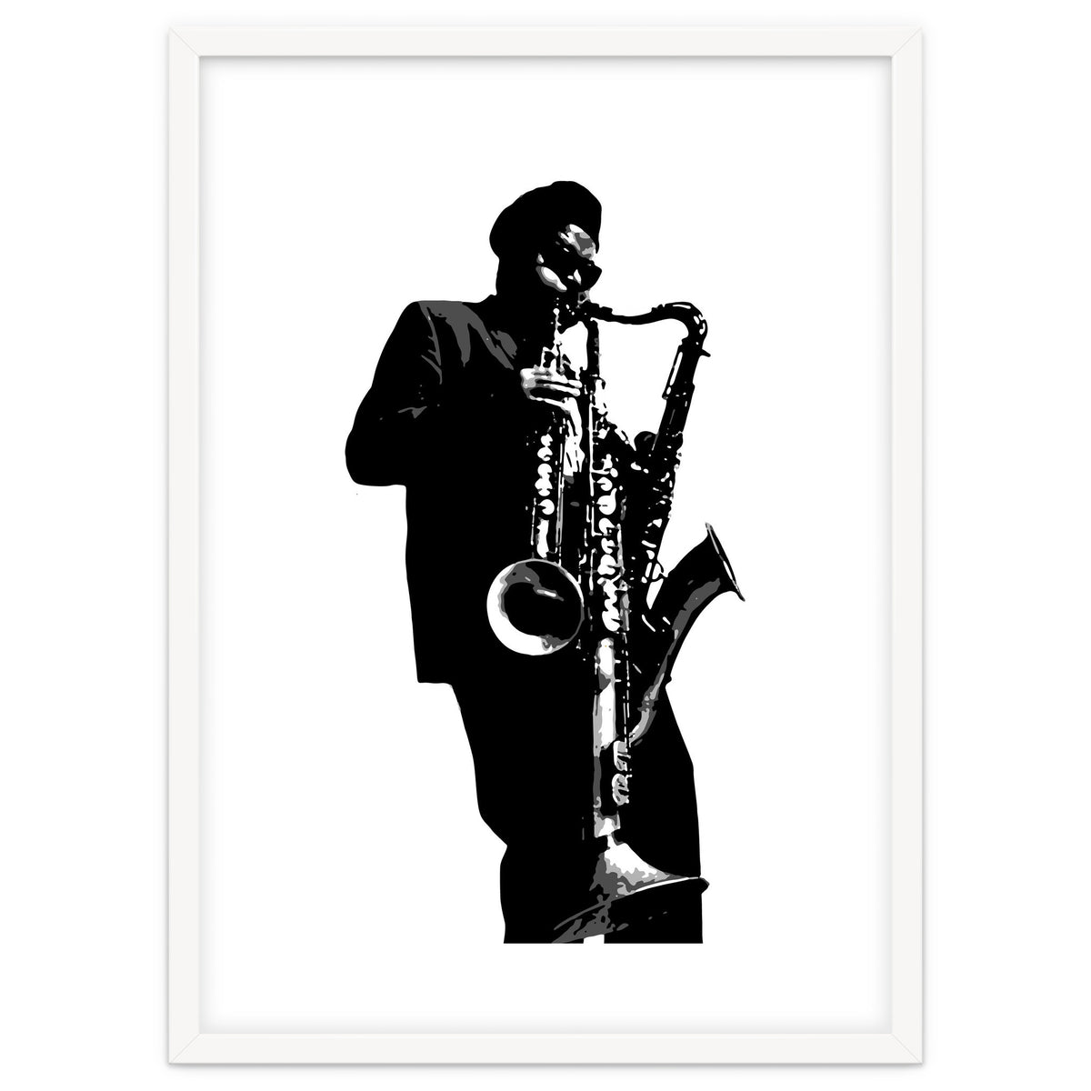 Rahsaan Roland Kirk Jazz Music Legend in Grayscale