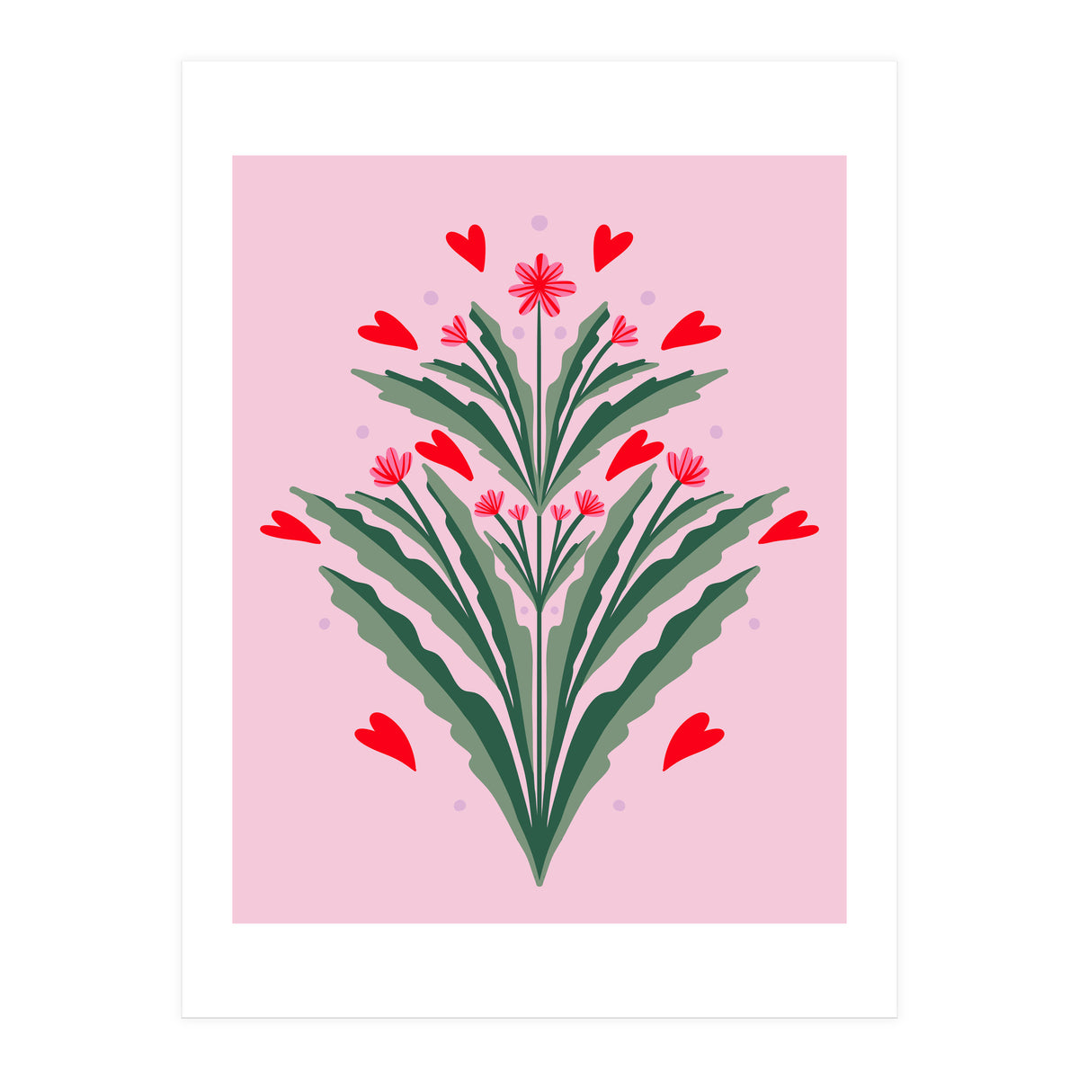 Hearts And Flowers Sum (Print Only)