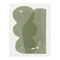 GREEN WATERCOLOR SHAPES NO.1  (Print Only)