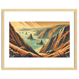 Vintage Cliffside Serenity Poster thumbnail
