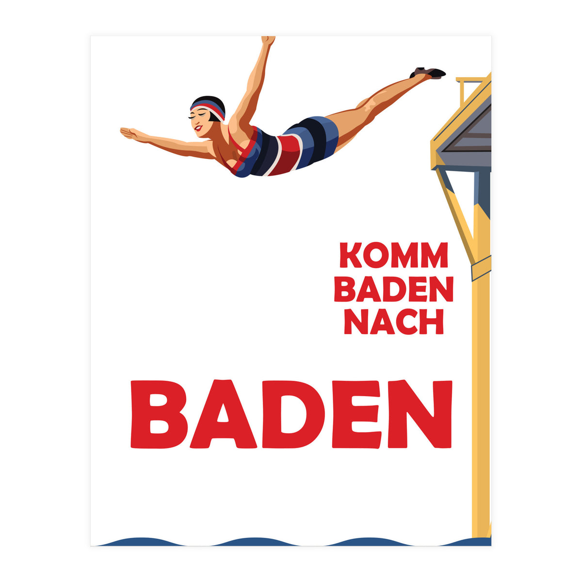 Baden Baden Swim Girl (Print Only)