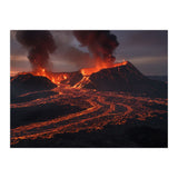 Volcanic Fury: Erupting Mountain Landscape (Print Only) thumbnail