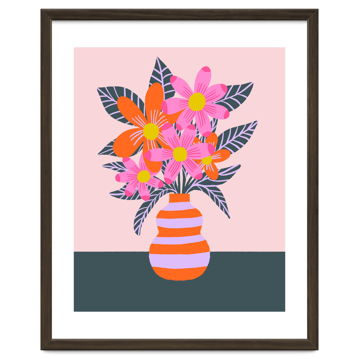 Colorful Flowers In a Vase