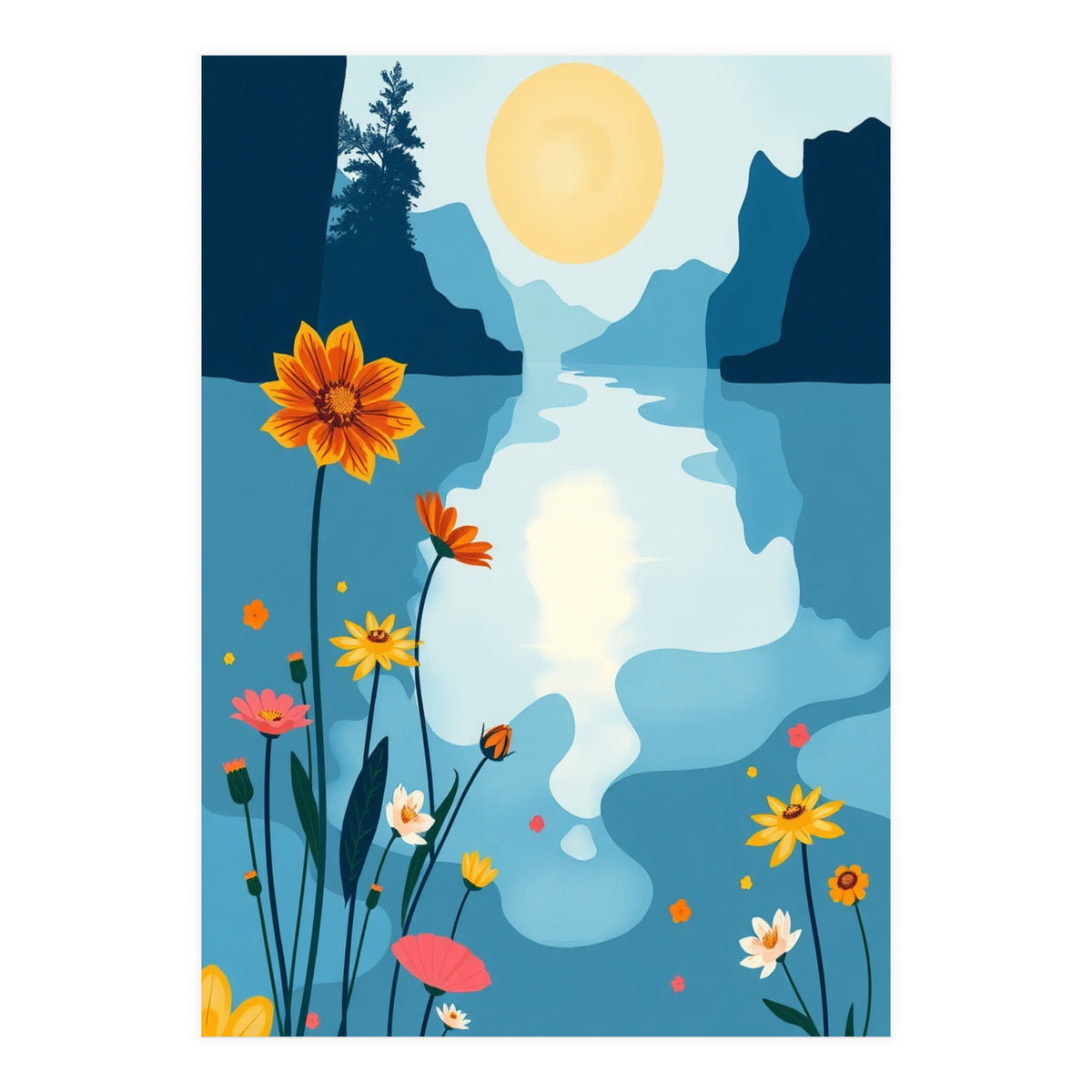 Lake Energy and Flower (Print Only)