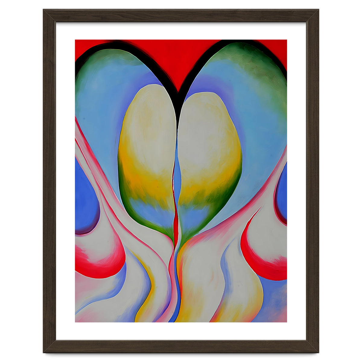 Georgia O’Keeffe – Series 1, No. 8 (1918) | Expressive Abstract Watercolor of Organic Rhythm and Modernist Form
