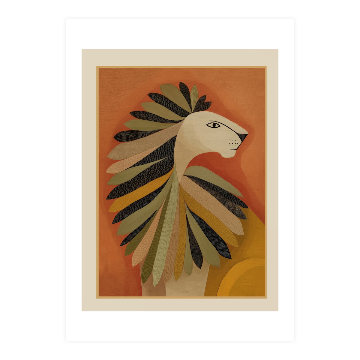 Leaf Mane Lion II (Print Only)
