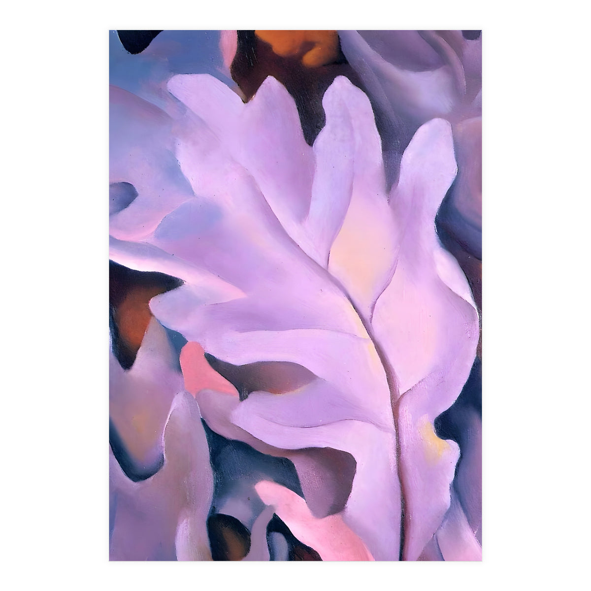 Georgia O’Keeffe – Purple Leaves (1922) | Elegant Botanical Modernist Composition in Rich Violet Tones (Print Only)