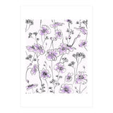 Wild Roses Floral Pattern - Purple (Print Only) thumbnail