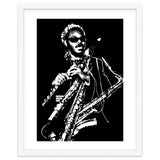 Rahsaan Roland Kirk American Jazz Multi-Instrumentalist in Grayscale thumbnail