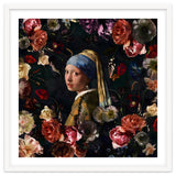 Girl With Pearl Earring And Flowers thumbnail