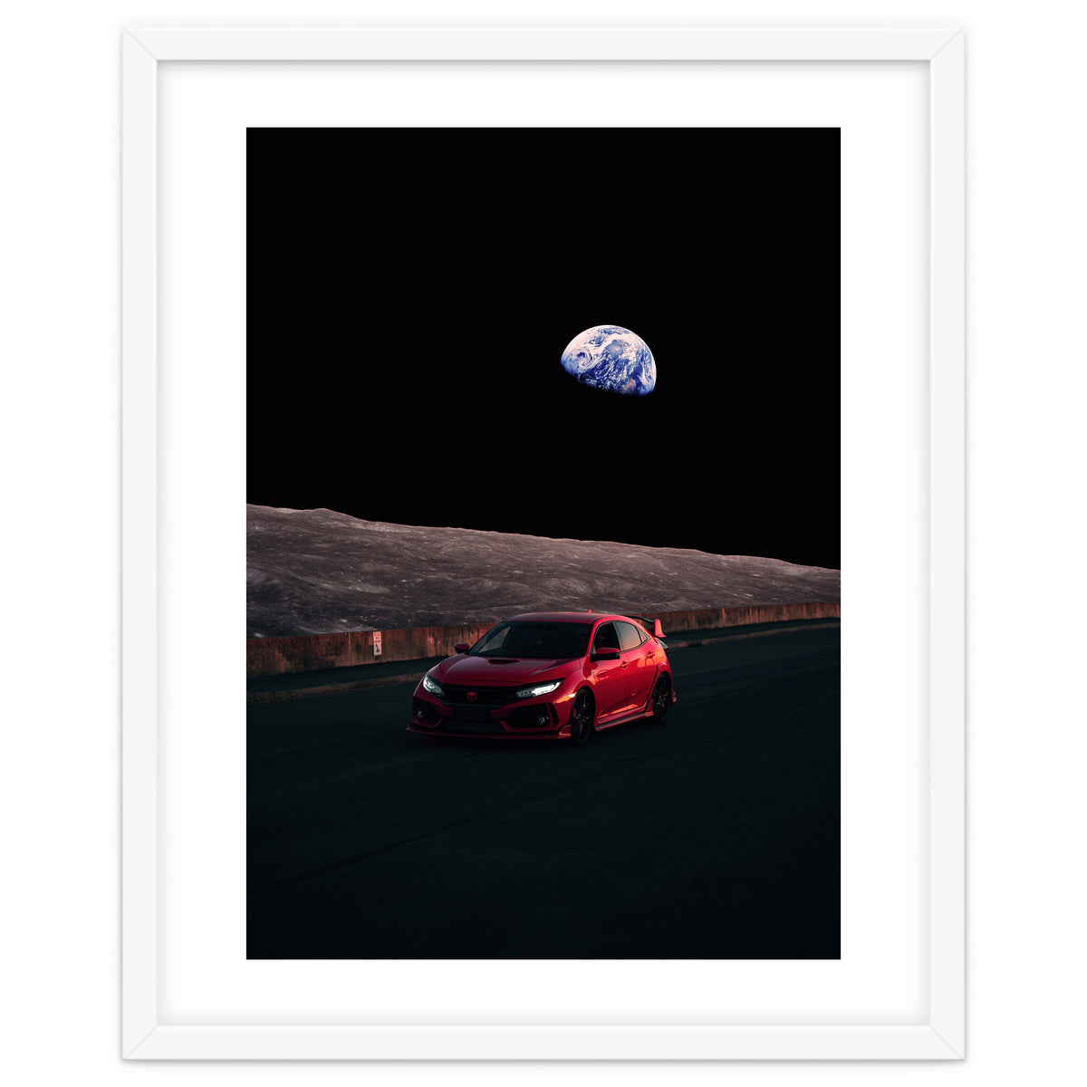 Driving Civic In The Moon