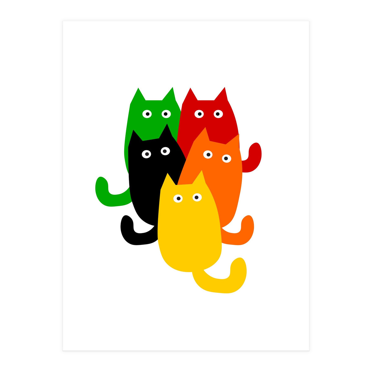 A Bunch Of Cats (Print Only)
