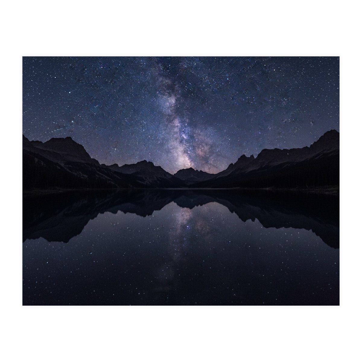 Starlit Reflection: Milky Way Over Mountain Lake (Print Only)