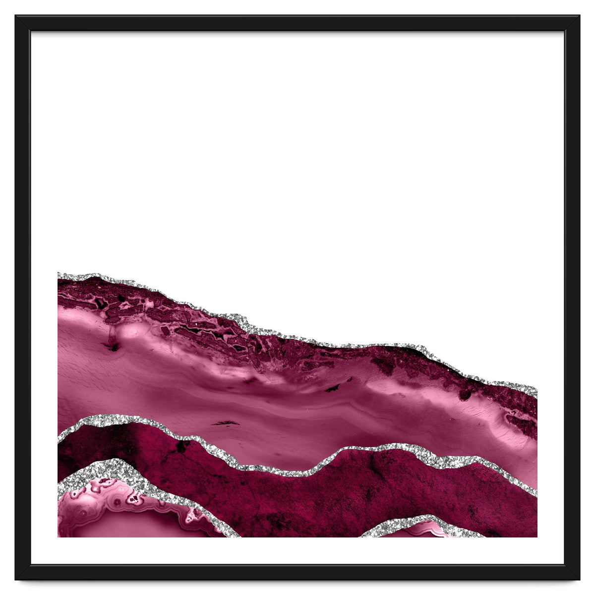 Burgundy & Silver Agate Texture 10