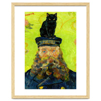 Black Cat on the Postman’s Hat, Van Gogh Inspired Painting