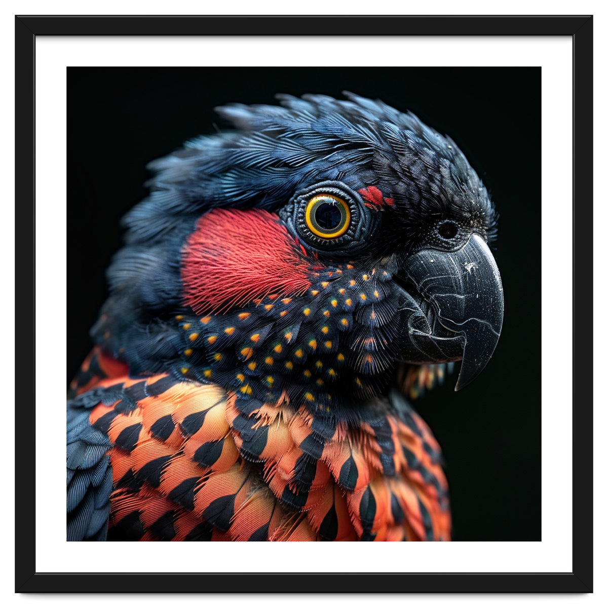 Close Up Portrait Of A Colorful Exotic Parrot