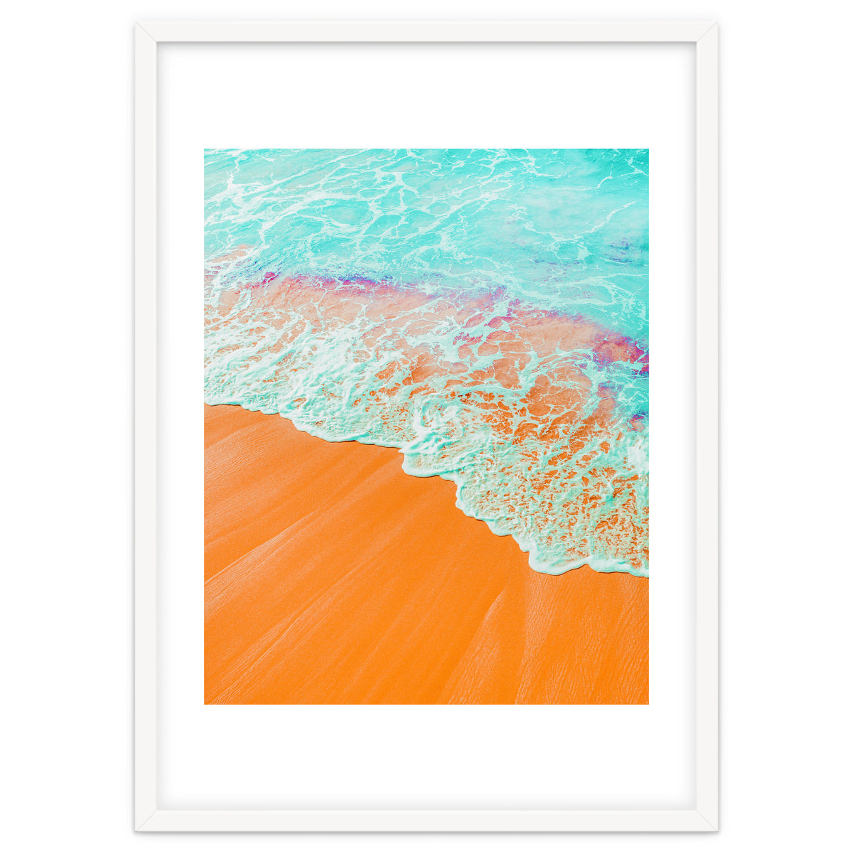Coral Shore, Ocean Beach Photography, Summer Sea Sand Waves