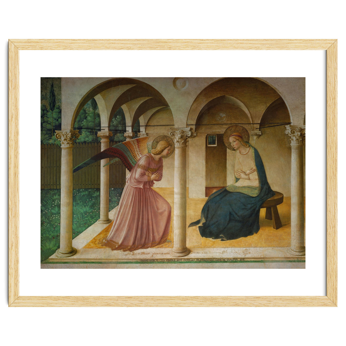 The Annunciation. Fresco in the former dormitory of the Dominican monastery San Marco, Florence.