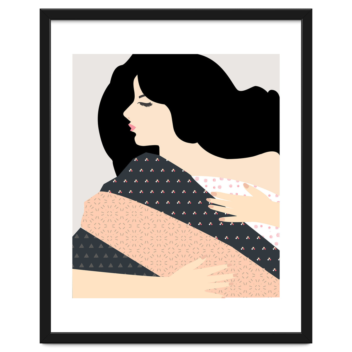 Not Today, Sleepy Lazy Woman In Bed, Quirky Eclectic Blanket Cozy Sleep In Illustration