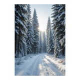 Serene Winter Wonderland Forest Road (Print Only) thumbnail