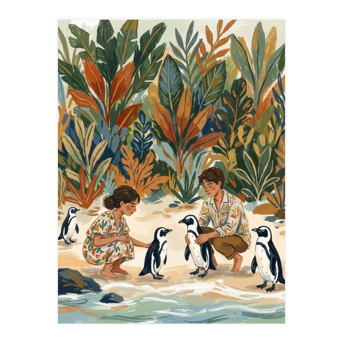 Wildlife Beach Gathering (Print Only)