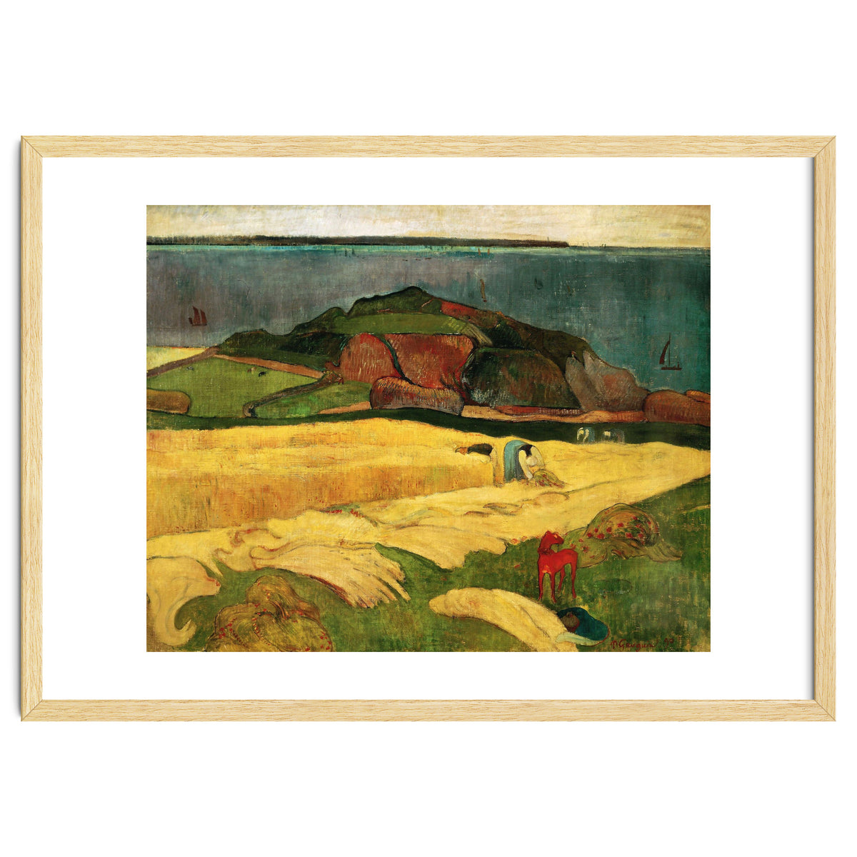 Paul Gauguin / 'Seaside Harvest', 1890, Oil on canvas, 92 × 73 cm.