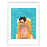 Chilling In The Moment, Eclectic Bohemian Black Woman Of Color, Swimming Pool Afro Fashion Vacation Enjoy Summer thumbnail