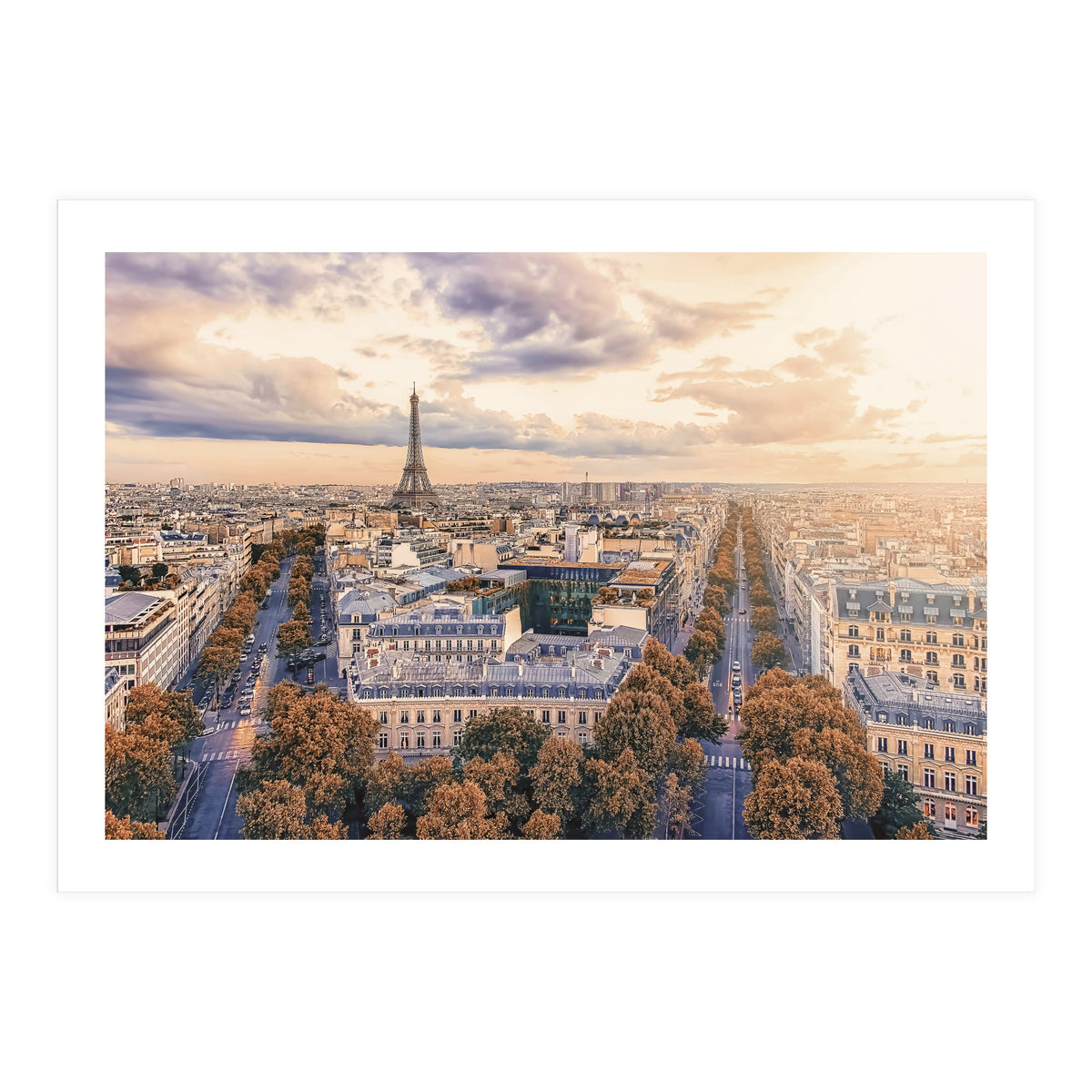 Sunset In Paris (Print Only)