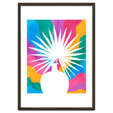 Fan Palm, Tropical Nature Botanical Colorful Watercolor, Abstract Jungle Rainbow Boho, Eclectic Plants Contemporary Modern thumbnail