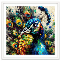 Vibrant Peacock Portrait