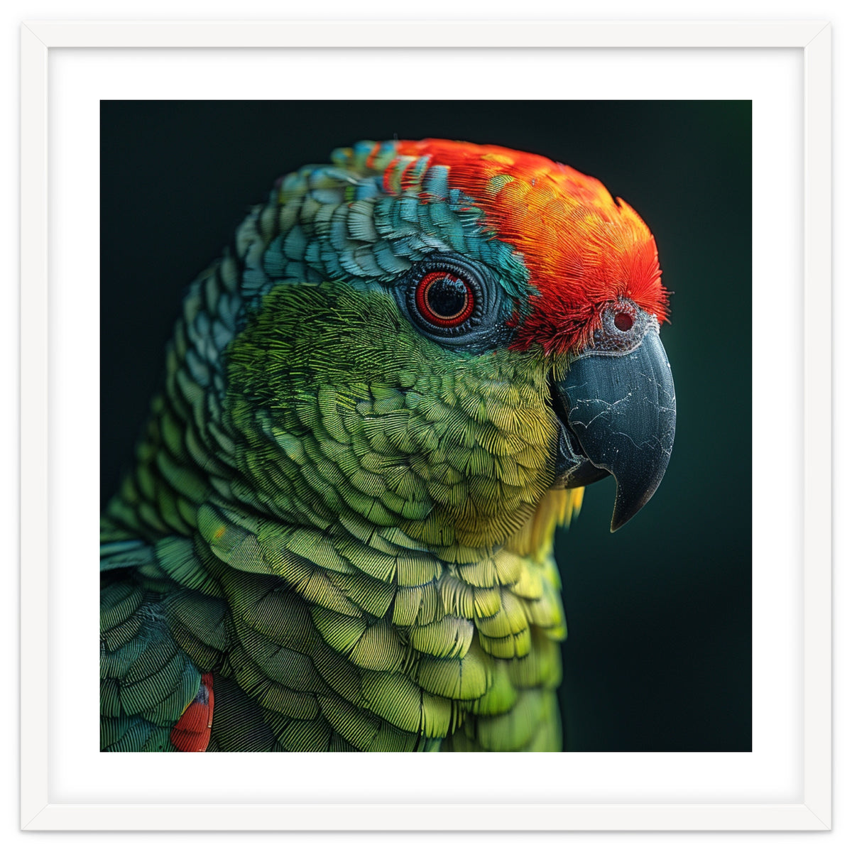 Close Up Colorful Parrot Bird Feather