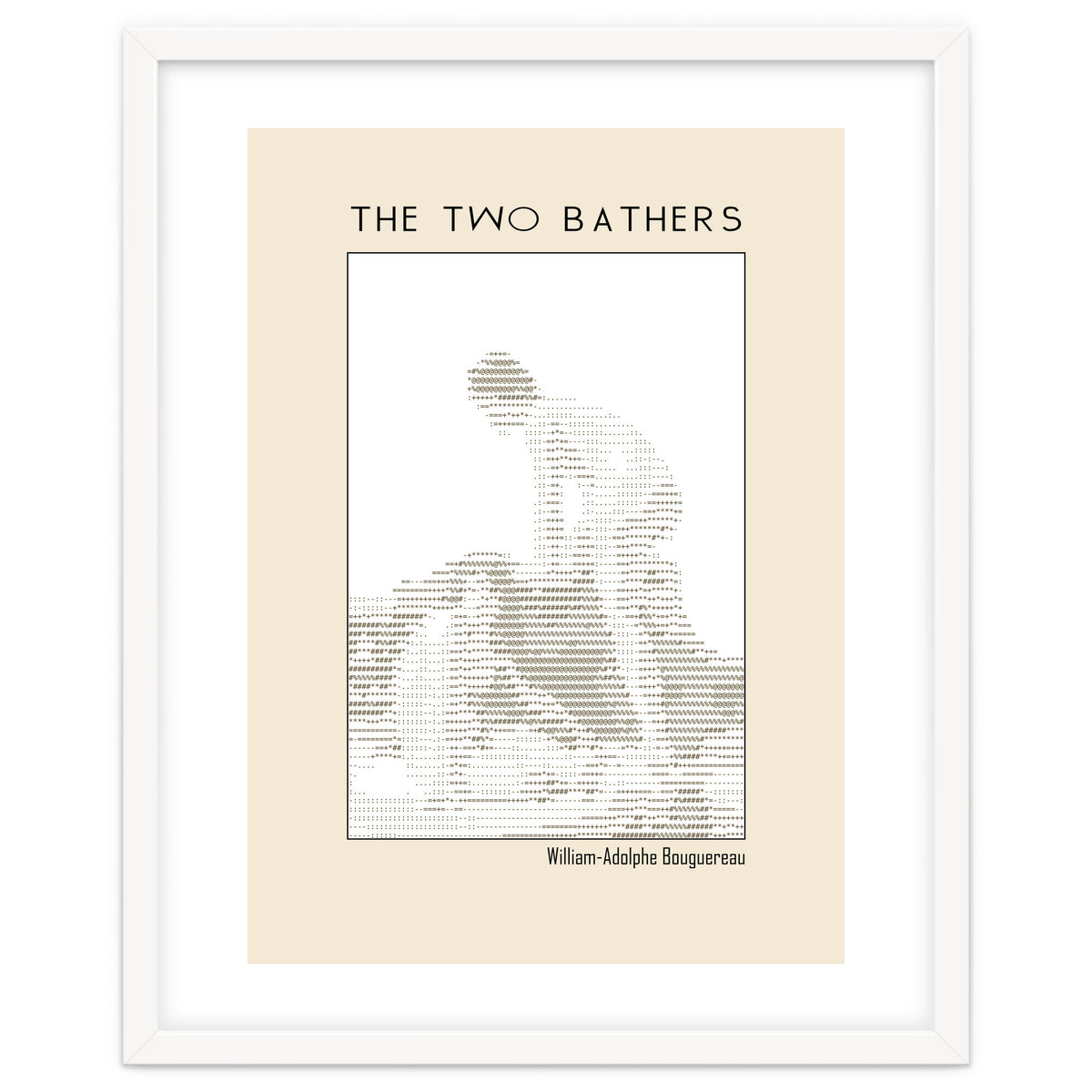 The two bathers (1884) – William-Adolphe Bouguereau (ascii art)