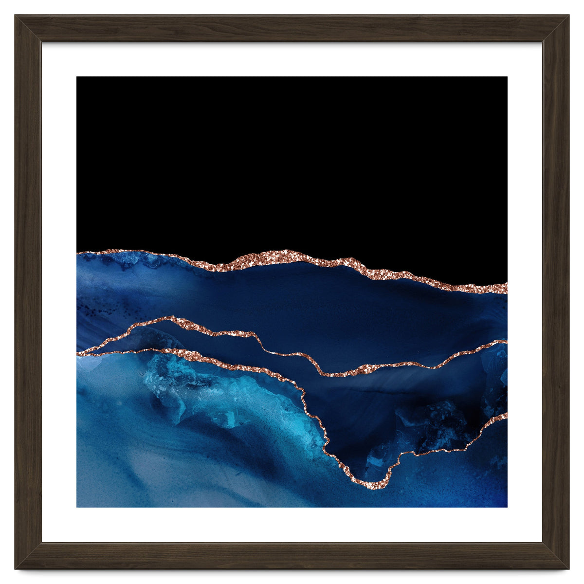 Navy & Rose Gold Agate Texture 07