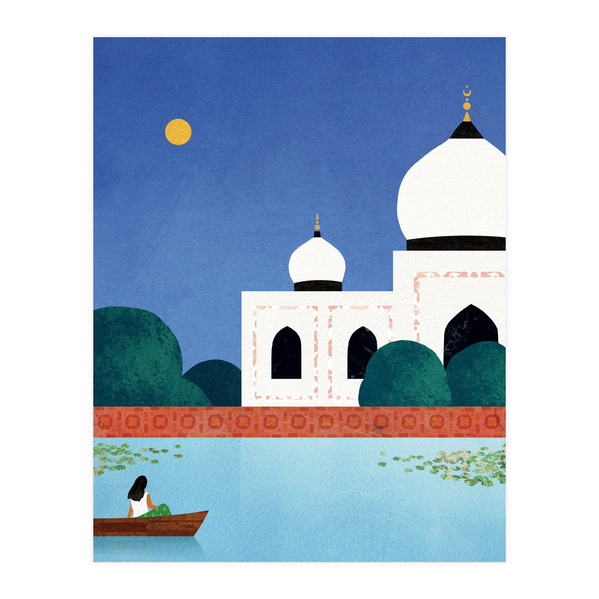 Taj Mahal Boat Ride (Print Only)