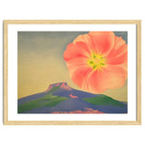 Georgia O’Keeffe – Hollyhock Pink with Pedernal (1937) | Vibrant Modernist Floral Landscape of New Mexico thumbnail