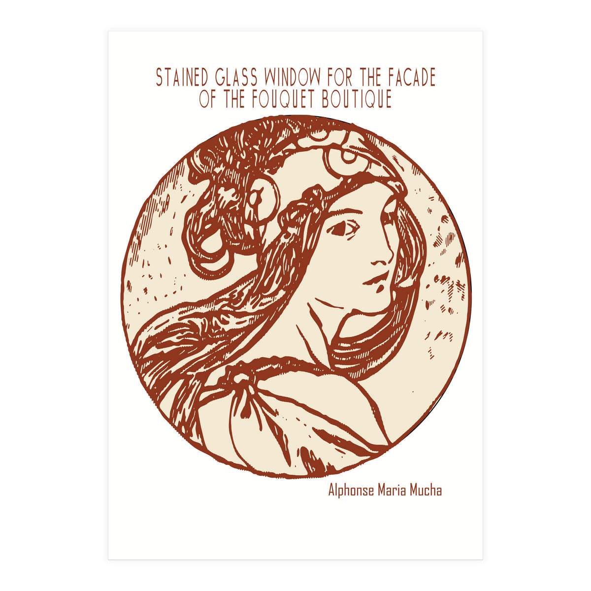 Stained Glass Window For The Facade Of The Fouquet Boutique – (Print Only)