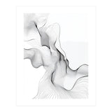 Abstract Black And White Flowing Lines (Print Only) thumbnail