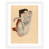 Crouching Nude in Shoes and Black Stockings, Back View. thumbnail