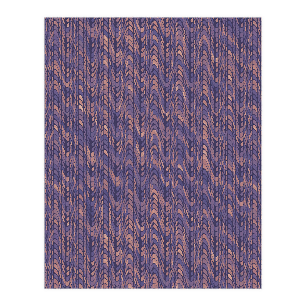 End Of Silence, Dark Purple Neutral Graphic Design, Eclectic Texture Pattern (Print Only)