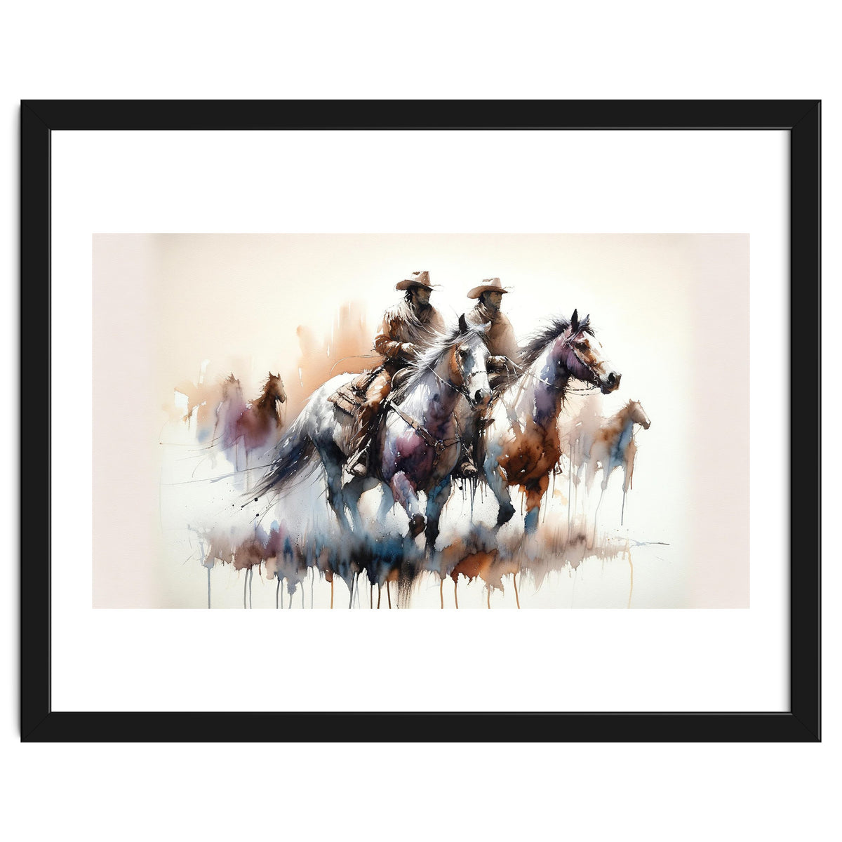 Cowboy Riders On Horses