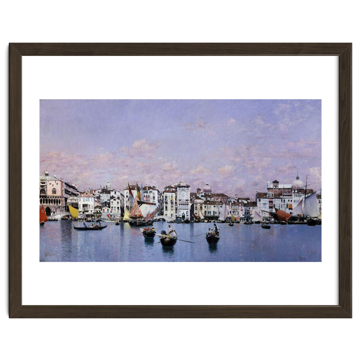 'La riva degli Schiavoni en Venecia', 1873, Oil on canvas, 42 cm x 72 cm.