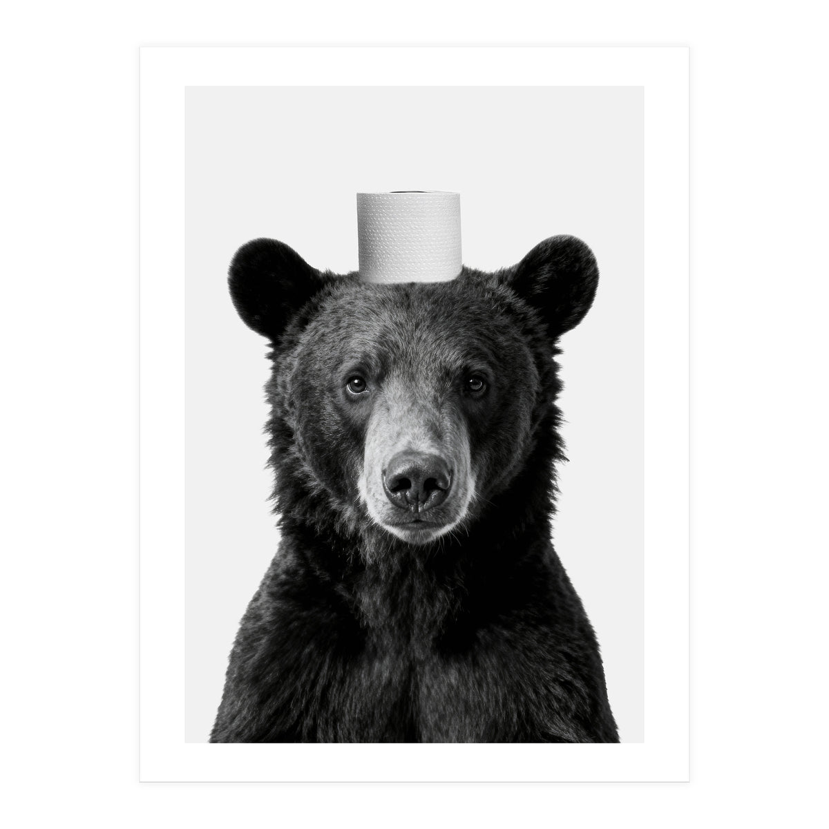 Bear, Toilet Paper Crown, Nursery Animal Art for Children (Print Only)