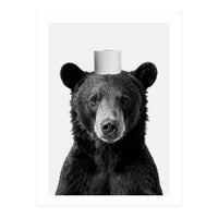 Bear, Toilet Paper Crown, Nursery Animal Art for Children (Print Only)