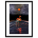 Flamingo and Red Moon thumbnail